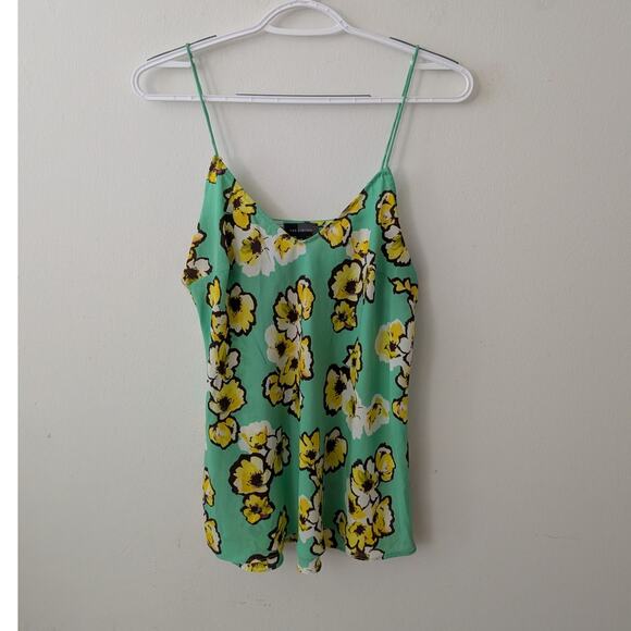 The Limited green floral bias cut tank top women's medium - Picture 1 of 7